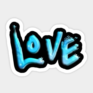 Blue Love Sticker